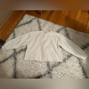 White ribbed Zara sweater